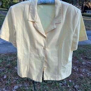 Briggs New York Light Yellow Blouse